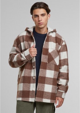 Urban Classics - Μπουφάν με Κουκούλα Big Check TB7047-18587 Urban Classics Whitesand/Lightrust