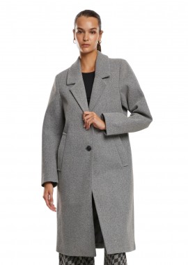 Urban Classics - Ladies Basic Coat Urban Classics TB7075-04915 Darkgreymelange