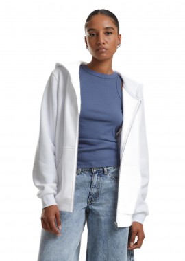 Urban Classics - Γυναικεία Ζακέτα με Κουκούλα Fluffy Zip Hoody TB7286 Urban Classics White