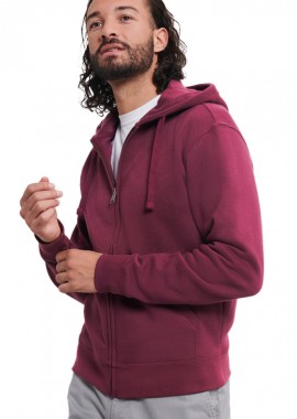 Russell - Φούτερ με Κουκούλα και Φερμουάρ Authentic Zip Hoodie R-266M-0 Russell Burgundy