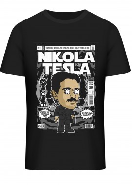 Pop Culture - T-Shirt Nikola Tesla Pop Culture Black