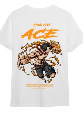 Pop Culture - T-Shirt One Piece Ace Pop Culture White