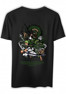 Pop Culture - T-Shirt One Piece Roronoa Zoro Pop Culture Black