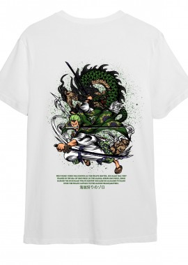 Pop Culture - T-Shirt One Piece Roronoa Zoro Pop Culture White
