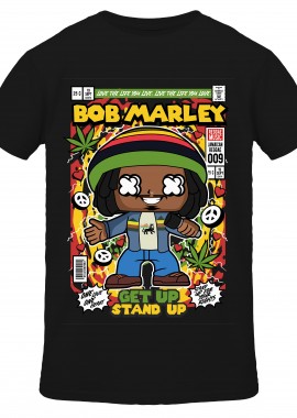 Pop Culture - T-Shirt Bob Marley Pop Culture Black
