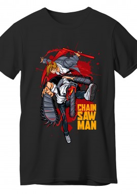 Pop Culture - T-Shirt Chain Saw Man Pop Culture Black