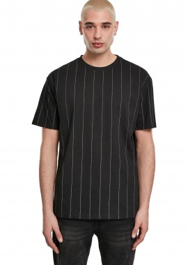 Urban Classics - T-Shirt Oversized Pinstripe TB3522 Urban Classics Black Μαύρο