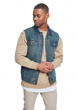Urban Classics - Ανδρικό Αμάνικο Μπουφάν Denim TB514-00344 Urban Classics Light Blue Lightblue