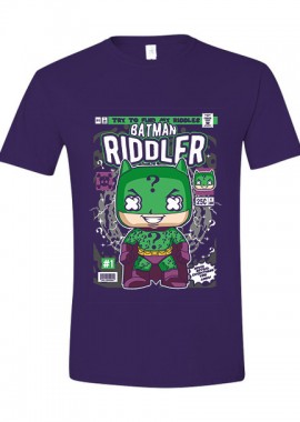 Pop Culture - T-Shirt Batman Riddler Pop Culture Purple
