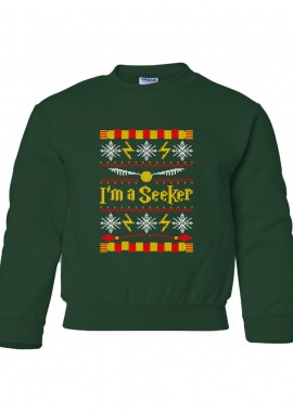 Pop Culture - Παιδικό Χριστουγεννιάτικο Ugly Sweater I'm a Seeker Pop Culture Forest Green