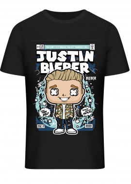 Pop Culture - T-Shirt Justin Bieber Pop Culture Black
