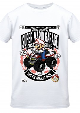 Pop Culture - T-Shirt Mario Ride Pop Culture White