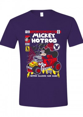 Pop Culture - T-Shirt Mickey Hot Rod Pop Culture Purple