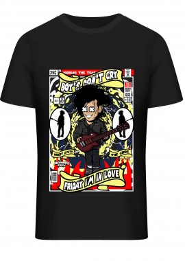 Pop Culture - T-Shirt Robert Smith The Cure Pop Culture Black