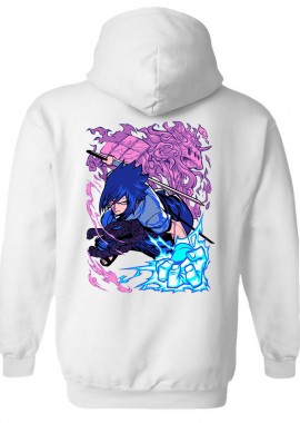 Pop Culture - Hoodie Sasuke Uchiha Naruto Pop Culture White