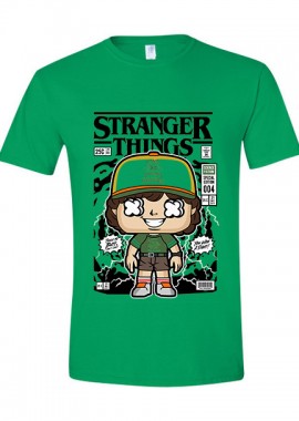 Pop Culture - T-Shirt Stranger Things Dustin Pop Culture Irish Green