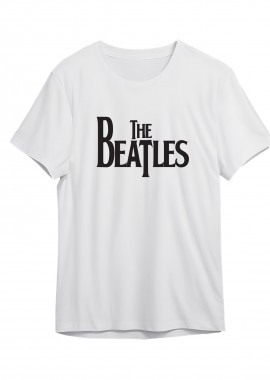 Rock Avenue - T-Shirt The Beatles Logo Name Art Rock Avenue White