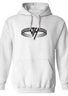 Rock Avenue - Hoodie Van Halen Band Logo Design Rock Avenue White
