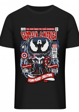 Pop Culture - T-Shirt Venom Captain America Pop Culture Black