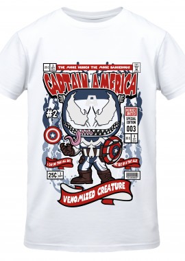 Pop Culture - T-Shirt Venom Captain America Pop Culture White