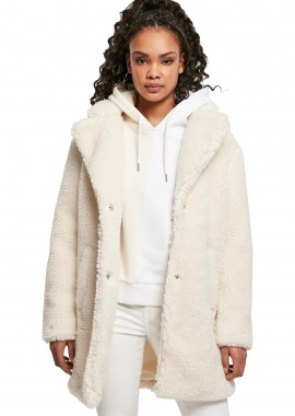Urban Classics - Γυναικείο Oversized Sherpa Παλτό TB3058 Urban Classics White Sand