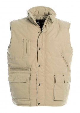 B & C - Αμάνικο Μπουφάν Explorer JU880 B & C beige