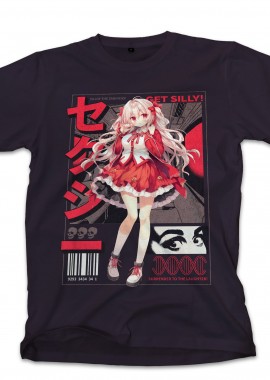 Pop Culture - T-Shirt Anime Silly Girl Pop Culture Black