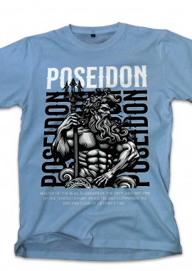 Pop Culture - T-Shirt Poseidon T-Shirt Design Template Pop Culture Carolina Blue