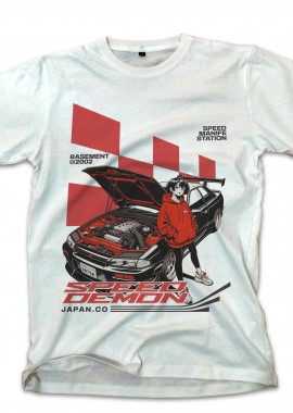 Pop Culture - T-Shirt Racing Car Graphic Pop Culture White