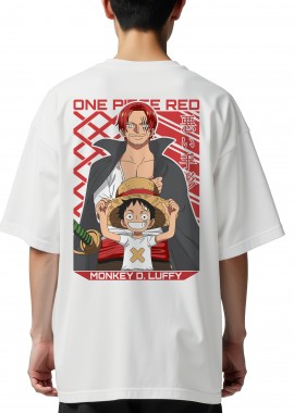 Pop Culture - Oversized T-Shirt One Piece Luffy Pop Culture White