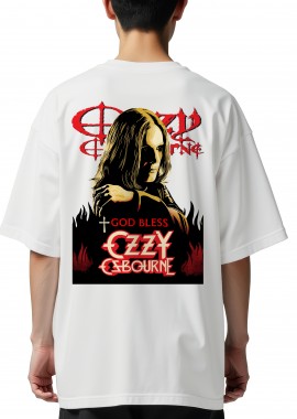 Rock Avenue - Oversized T-Shirt Ozzy Osbourne 1 Rock Avenue White