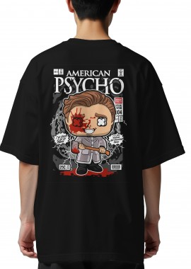 Pop Culture - Oversized T-Shirt American Psycho Patrick Bateman Pop Culture Black