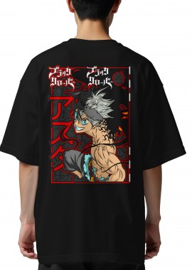 Pop Culture - Oversized T-Shirt Asta Black Clover Pop Culture Black