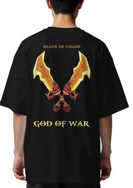 Pop Culture - Oversized T-Shirt Blade Of Chaos | God Of War Pop Culture Black