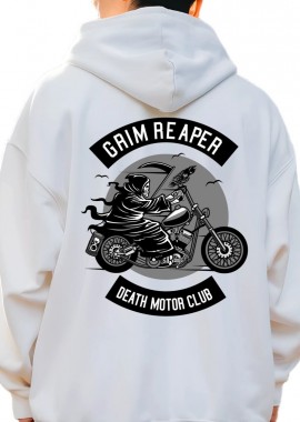 Pop Culture - Hoodie Death Motorcycle Club Pop Culture White
