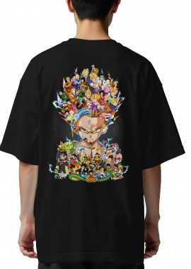 Pop Culture - Oversized T-Shirt Dragon Ball Art Pop Culture Black