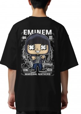 Pop Culture - Oversized T-Shirt Eminem 8 Mile Pop Culture Black