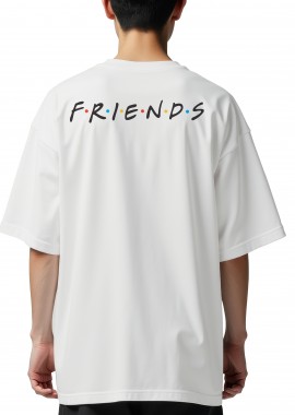 Pop Culture - Oversized T-Shirt Friends Pop Culture White