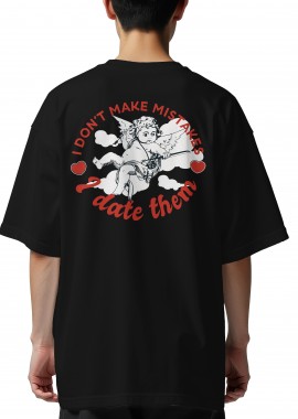 Pop Culture - Oversized T-Shirt I Don?t Make Mistakes | I Date Them Pop Culture Black