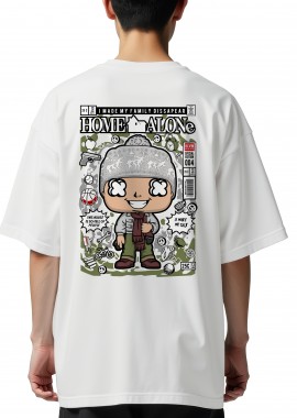 Pop Culture - Oversized T-Shirt Kevin Home Alone Pop Culture White