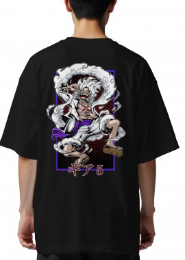 Pop Culture - Oversized T-Shirt Luffy Gear 5 Pop Culture Black