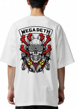Rock Avenue - Oversized T-Shirt Megadeth Art3 Rock Avenue White