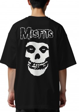 Rock Avenue - Oversized T-Shirt Misfits Skull Rock Avenue Black
