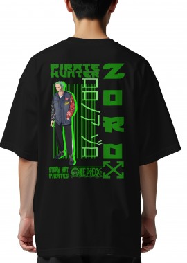 Pop Culture - Oversized T-Shirt Zoro One Piece Pop Culture Black
