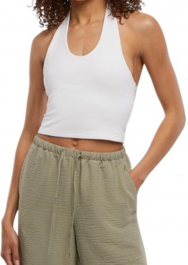 Urban Classics - Γυναικείο Τοπ Basic Neckholder TB7533 Urban Classics White