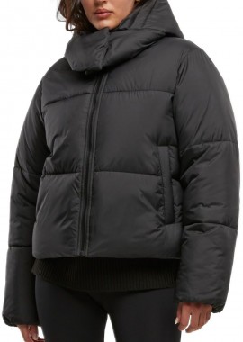 Urban Classics - Γυναικείο Φουσκωτό Μπουφάν με Κουκούλα TB7797 Urban Classics Black Black