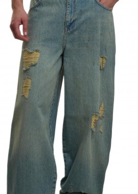 DEF - Παντελόνι Loose Fit Jeans DFJS227-19069 DEF vintage blue destroyed
