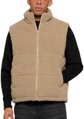 Urban Classics - Γιλέκο Puffer Basic Teddy TB7939 Urban Classics darktaupe