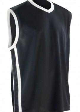 Spiro - Αθλητική Μπλούζα Basketball S278M Spiro Quick Dry Black/White