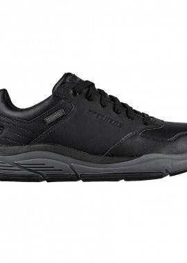 Skechers - Ανδρικά Δερμάτινα Ανατομικά Sneakers Skechers Benago 210021-BKGY Μαύρα